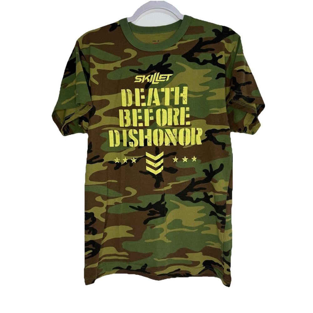 Skillet Band Tee Rothco Camo Mens Medium Death Before Dishonor M